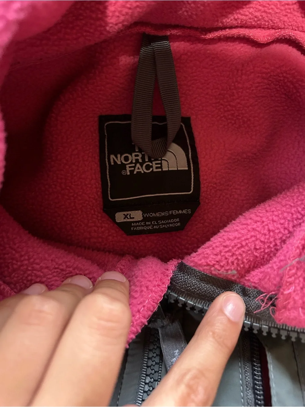 The North Face Pink and Gray Kids' Denali-Style Fleece Jacket
